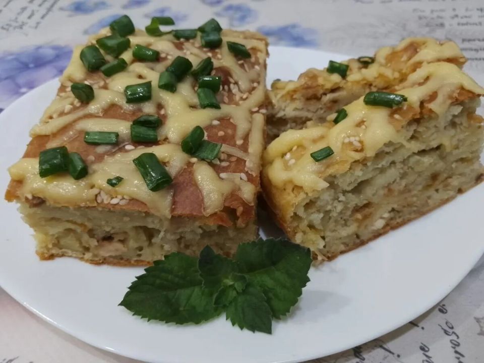 Уникальный заливной пирог с мясом и сыром, который покорит ваши вкусовые рецепторы