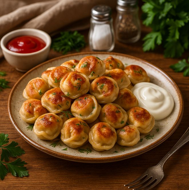 Обжаренные пельмени на сковороде — простой путь к хрустящей корочке и сочной начинке