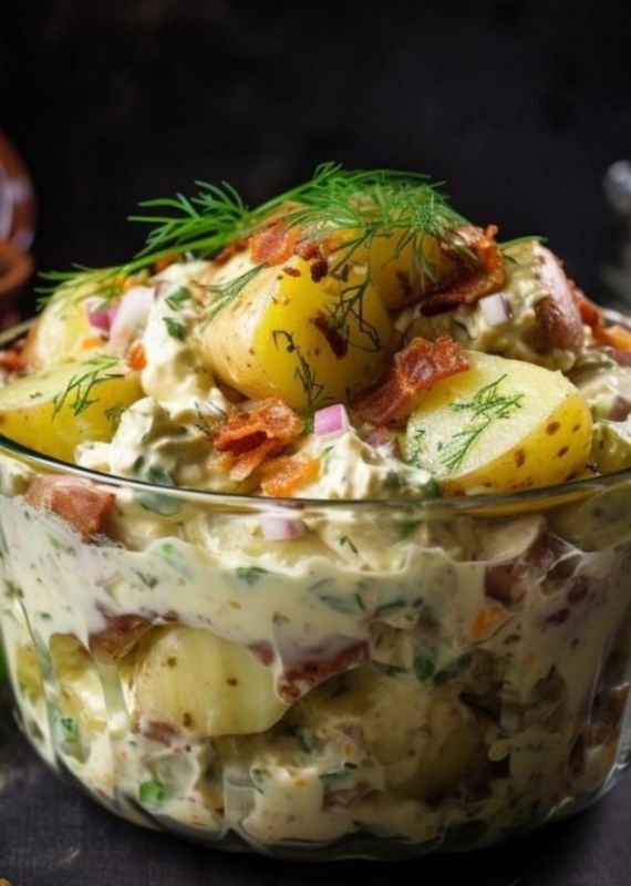 Весенний картофельный салат: универсальный рецепт для легких ужинов