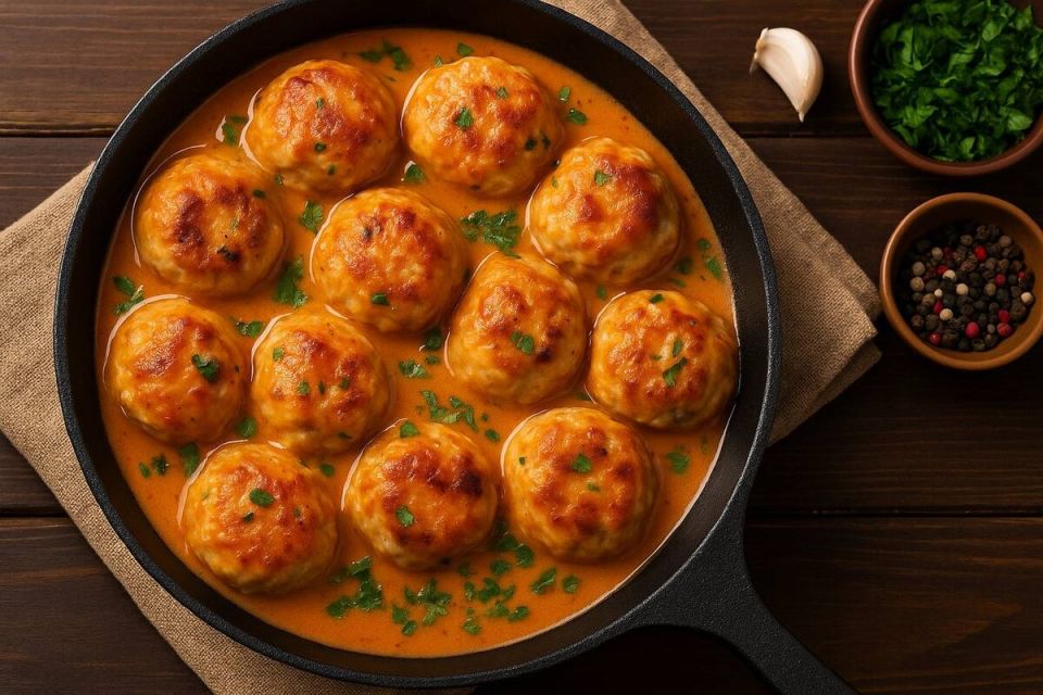 Воспоминания о детстве: биточки с подливкой, которые приятно удивят