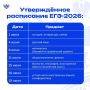 Утверждено расписание ЕГЭ и ОГЭ на 2026 год