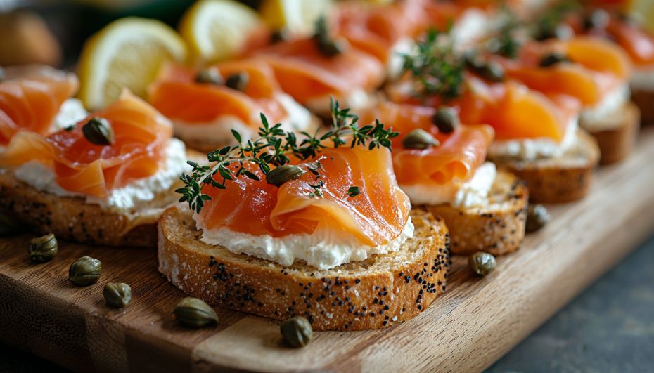 Новый год с изюминкой: праздничные бутерброды с красной рыбой и ананасами