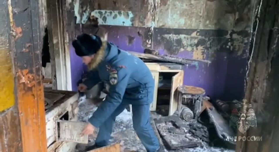 Пожар в Туране из-за неисправной печи: есть пострадавшие