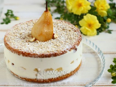 Нежный торт с рикоттой и грушей, который покорит сердца