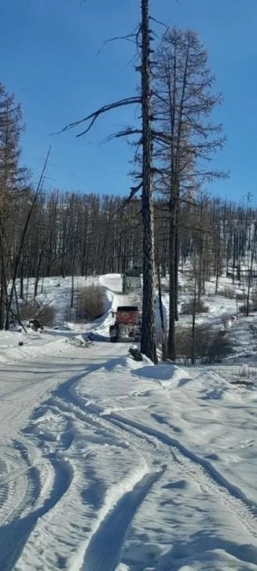 Предприятие помогло очистить дороги в селе Качык Эрзинского района