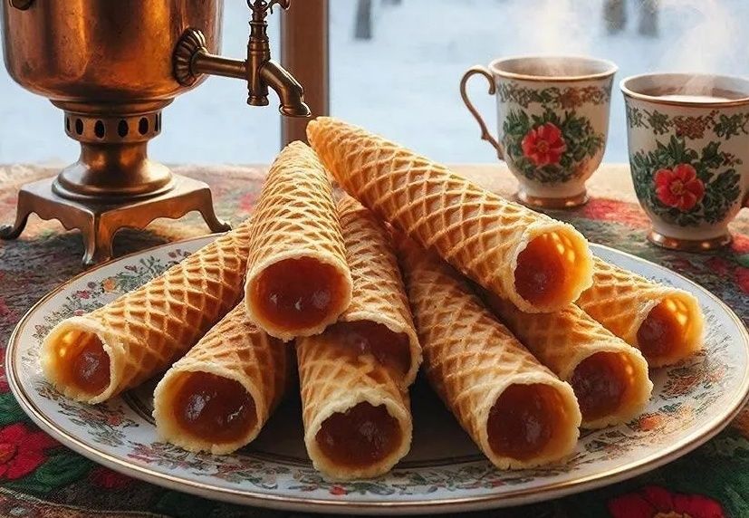Вафельные трубочки с варёной сгущёнкой: возвращение в детство