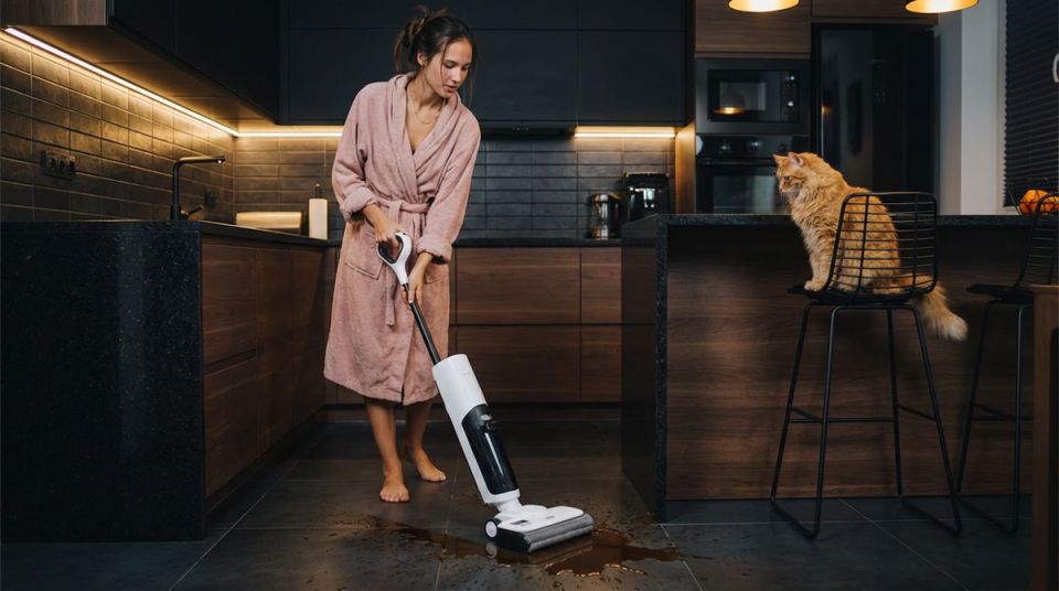 Как избежать липкости полов после уборки