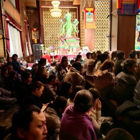 Фоторепортаж. Прямо сейчас в монастыре «Тубтен Шедруб Линг» начались ночные молебны в честь празднования Шагаа