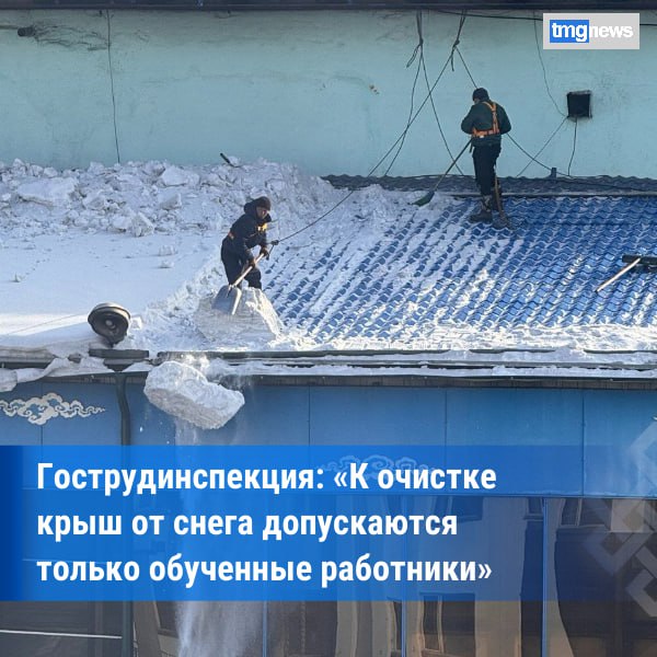 Гострудинспекция напомнила о безопасности при очистке крыш от снега и наледи