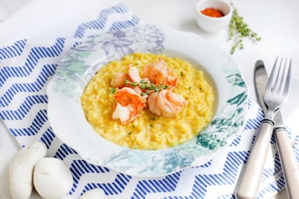 Вкусное ризотто с креветками и шафраном: шаг за шагом к кулинарному шедевру