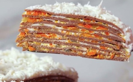 Новый взгляд на печёночный торт: два слоя начинки и секретная сливочная прослойка