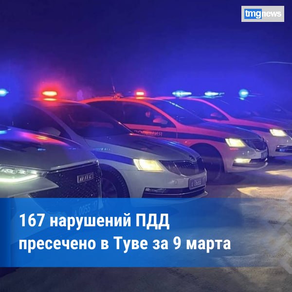 Дорожная сводка Госавтоинспекции Тувы за 9 марта