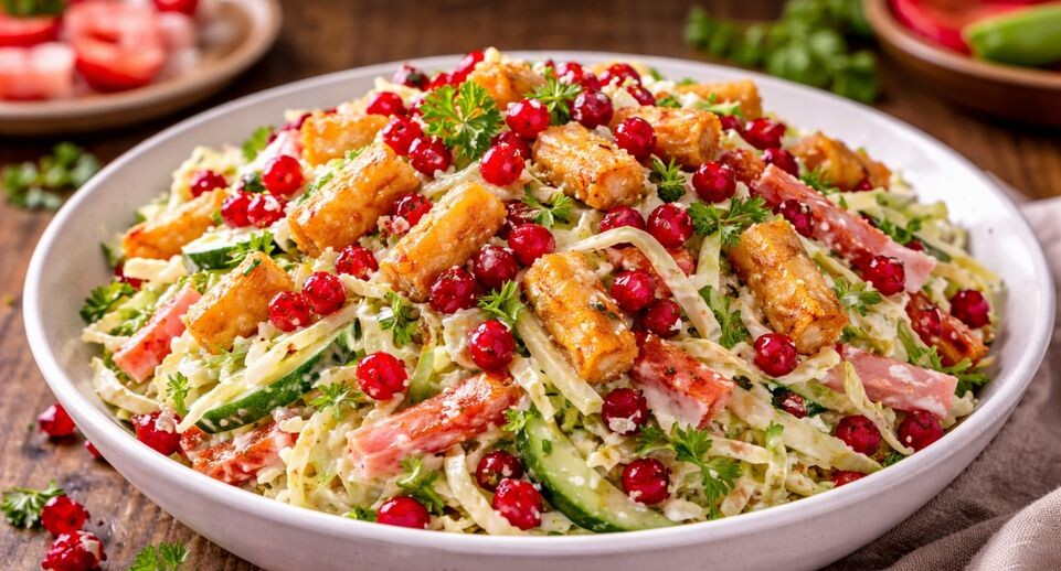 Крабовый салат по-стамбульски: простой и эффектный рецепт для неожиданного визита