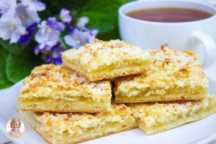 Удивительный лимонник: Нежный тертый пирог с лимоном