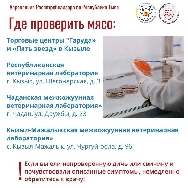 В связи с участившимися случаями выхода медведей к населенным пунктам, Управление Роспотребнадзора по Республике Тыва настоятельно рекомендует жителям республики соблюдать меры профилактики трихинеллёза! В связи с участившимися случаями выхода медведей к населенным пунктам, Управление Роспотребнадзора по Республике Тыва настоятельно рекомендует жителям республики соблюдать меры профилактики трихинеллёза!